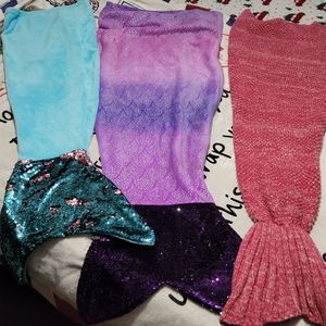 Mermaid tail blankets